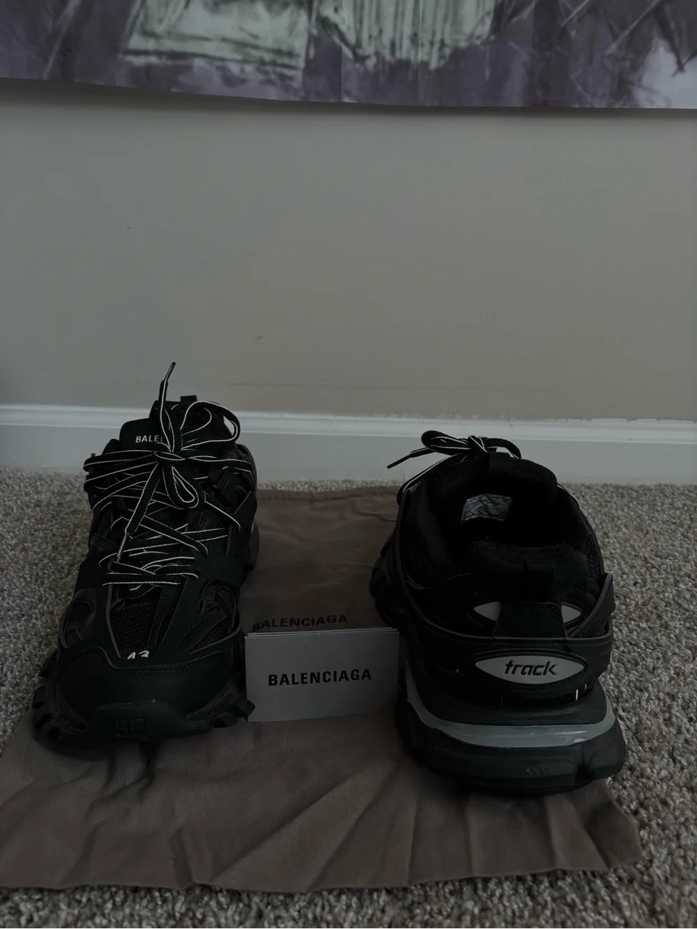 Balenciaga Men's Black Track Runner sneakers 👟